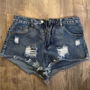 Distressed Denim Women's Shorts